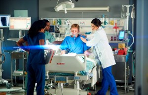 Joseph Pierre as Jackson, Erica Durance as Alex Reid and Glenda Braganza as Melanda Tolliver