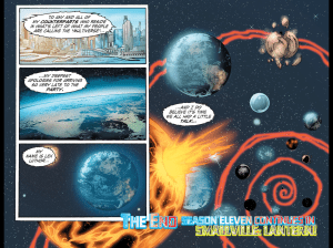 Earths being destroyed. Art by Edgar Salazar