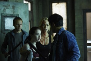 Kiara Glasco as Savannah Levine, Laura Vandervoort as Elena Michaels and Sean Rogerson as Aleister