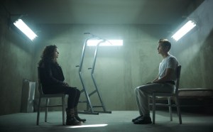 Tatiana Maslany as Sarah and Ari Millen as Rudy