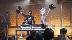 The Great Rodolfo chooses Bruce to lend a hand in one of his tricks.