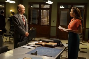 MARVEL'S AGENT CARTER - “Smoke and Mirrors” - Agent Carter and the SSR learn there’s more than just a pretty face behind Hollywood star Whitney Frost, Peggy’s most dangerous foe yet, on “Marvel’s Agent Carter,” TUESDAY, FEBRUARY 2 (9:00-10:00 p.m. EST) on the ABC Television Network. (ABC/Richard Cartwright) KURTWOOD SMITH, HAYLEY ATWELL