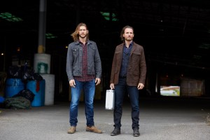 Greyston Holt as Clay Danvers and Greg Bryk as Jeremy Danvers