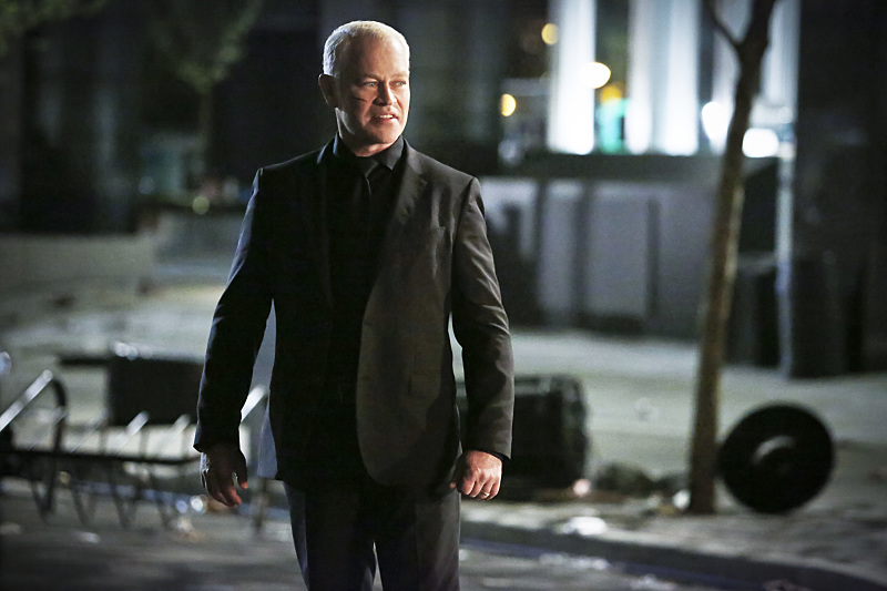 Arrow -- "Schism " -- Image AR423b_0193b.jpg -- Pictured: Neal McDonough as Damien Darhk -- Photo: Bettina Strauss/The CW -- ÃÂ© 2016 The CW Network, LLC. All Rights Reserved.